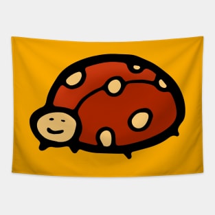 Ladybug Doodle Art Tapestry