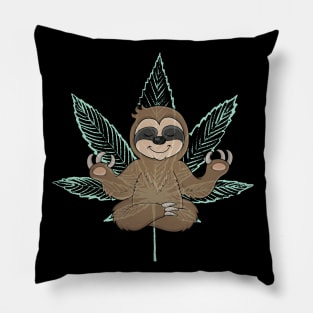 Manifestation | Spiritual Stoner | Manifest Meditate Medicate | Smart Successful Stoner | 420 Society Pillow