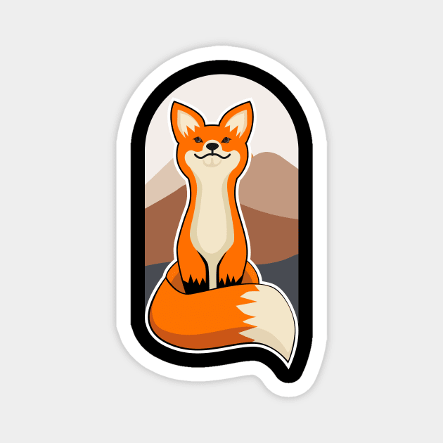 Canada Day Fox Magnet by Turtokart