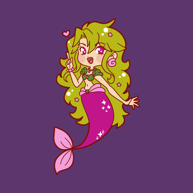 Green Haired Mermaid by saradaboru