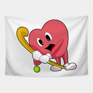 Heart Hockey Hockey stick Tapestry