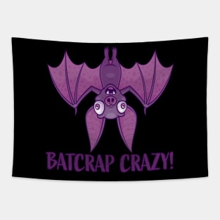 Batcrap Crazy Wacky Cartoon Bat Tapestry