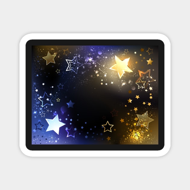 Abstract Space Background with Stars Magnet by Blackmoon9