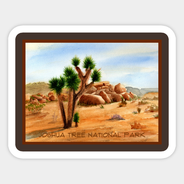 Joshua Tree National Park Watercolor Painting Joshua Tree
