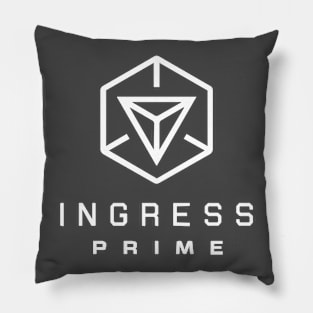 Ingress Prime Logo Shirt (white logo) Pillow