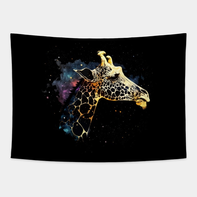 giraffe Tapestry by a cat cooking