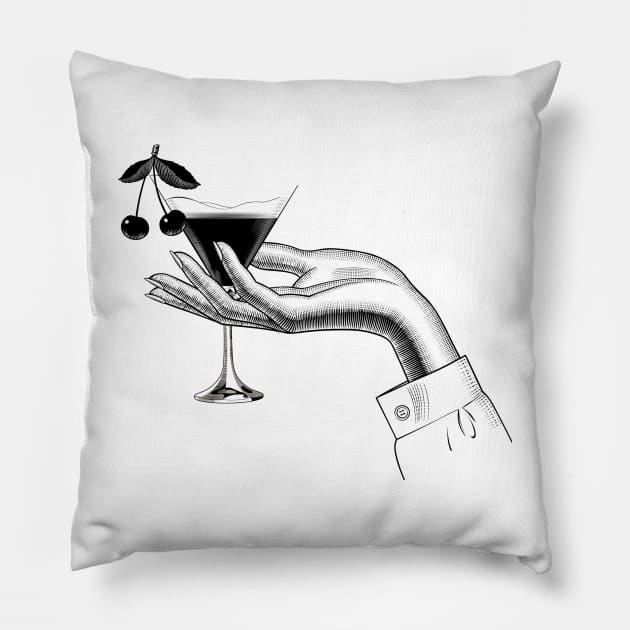 Espresso Martini Anyone ? Pillow by FrenchCabinet