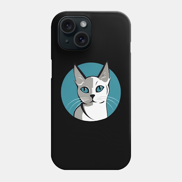 Cute cat in circle Phone Case by KOTYA