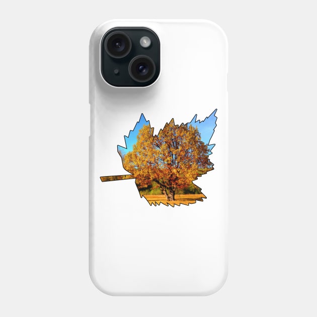 Maple Leaf Outline (Fall Colors) Phone Case by gorff