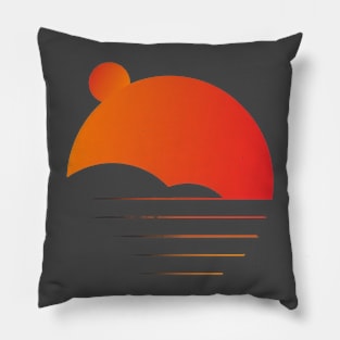 Minimalist solar horizon Pillow