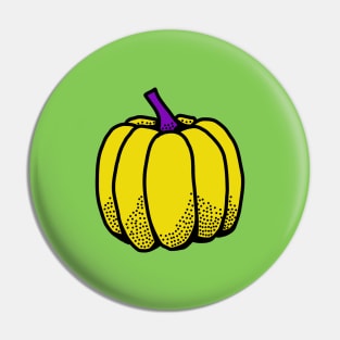 Yellow pumpkin pop art Pin