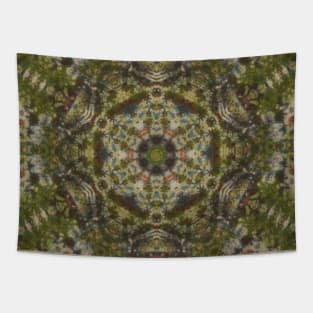 Shades of Green Kaleidoscopic Mandala Number 4 Tapestry