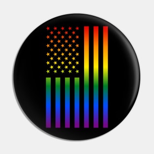 Rainbow American Flag LGBTQ Pride Pin