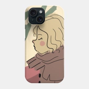 Portait wind girl Phone Case