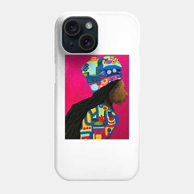 Pushing Forward with Confidence Painting Phone Case by Leslie Pino Durant