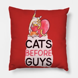 CATS before Guys Pillow