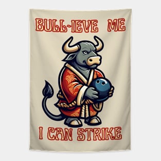 Bowling bull Tapestry