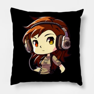 Girl Video Game Character - Gamer Girl Pillow