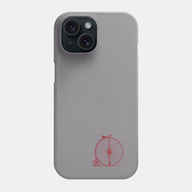 Penny-farthing - red Phone Case by chronicledesignlab