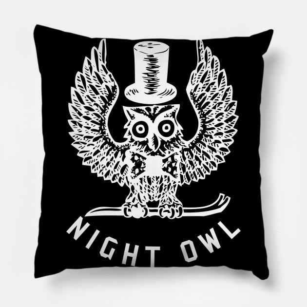 Night Owl - Wildlife-Sleep Is For The Weak - Hussle Pillow by Merchenland