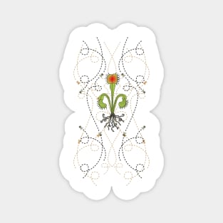 art nouveau venus fly trap fleur de lis Magnet