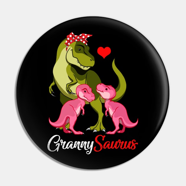 Grannysaurus T-Shirt T-rex Granny Saurus Dinosaur Pin by johnbbmerch