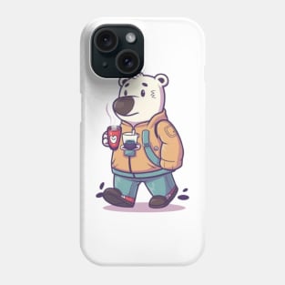 Poalr bear coffee Phone Case