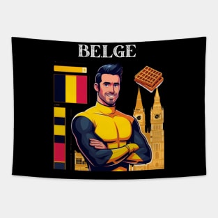 Belge: Grand Place Waffles Tapestry