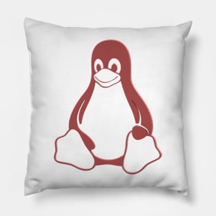 Linux 3D Tux - Red Pillow