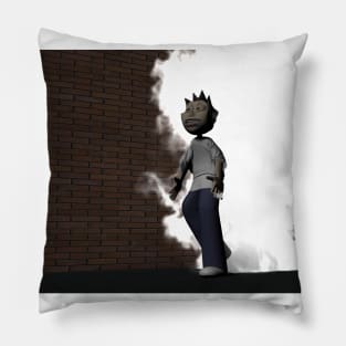 Walking Down The Alley Pillow