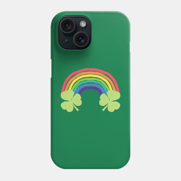 Shamrock Rainbow for St Patricks Day Phone Case by ellenhenryart