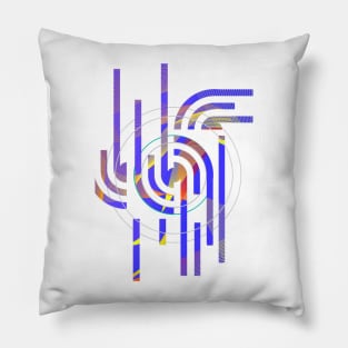 Abstract geometric galaxy purple Pillow