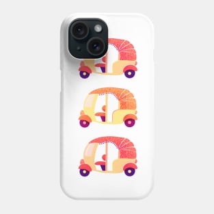 Orange and red hippie rickshaws Phone Case