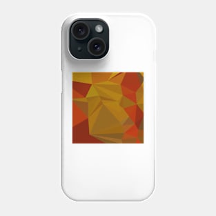 Tenne Tawny Orange Abstract Low Polygon Background Phone Case