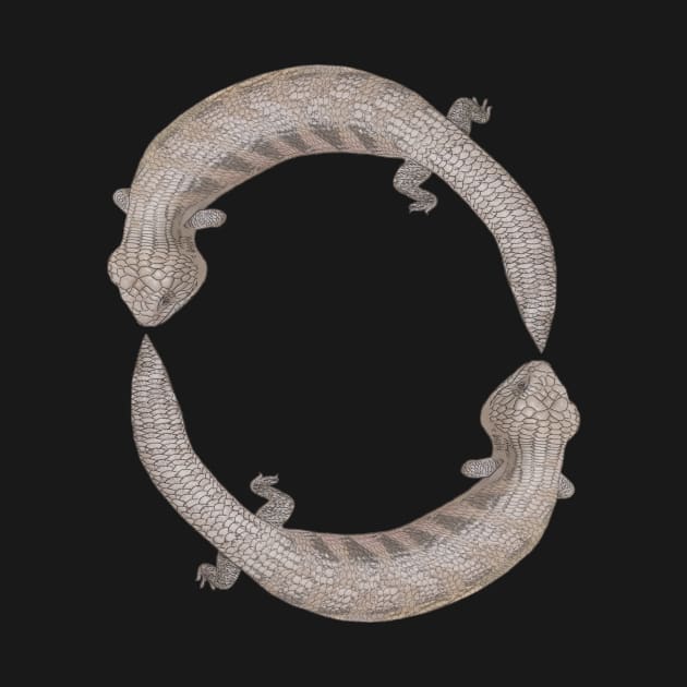 Blue tongue skink circle by Luilouu