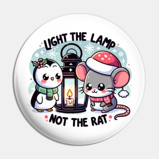 Whimsical Kawaii Christmas Lantern and Friends Pin