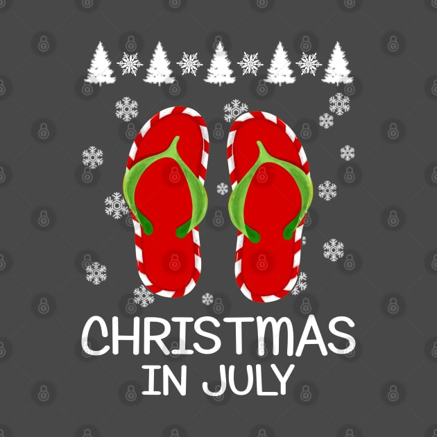 Funny Christmas In July Santa Flip Flops by beelz