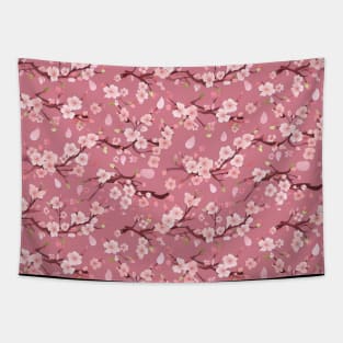 Sakura Japanese Cherry Tree Flower Blossom Pattern V3 Tapestry