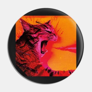 Fire-Breathing Energetic Cat Pin