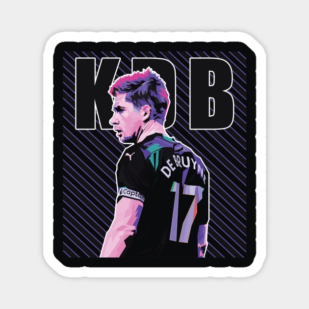 Kevin De Bruyne In Wpap Pop Art Style Magnet by Hanafi