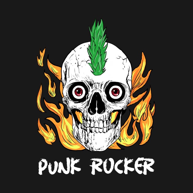 Punk Rocker | White Letter by MusicianMania