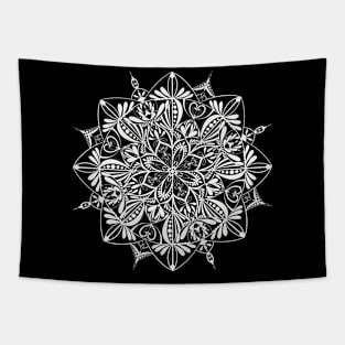 Mandala 1 - White Tapestry