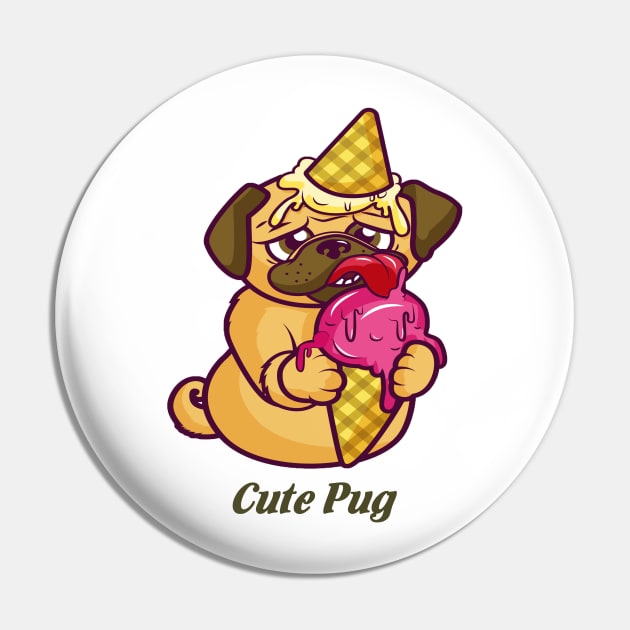 Cute pug Pin by This is store