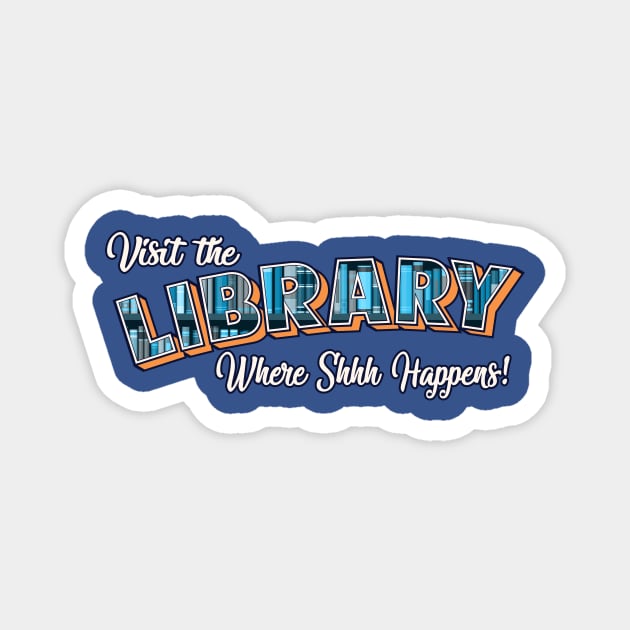 Visit the Library Magnet by BignellArt