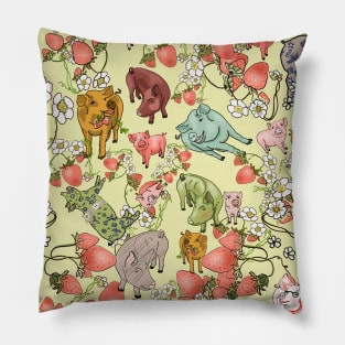 Of Pigs and Strawberries...... Pillow