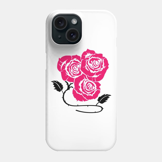 Three Pink Roses Phone Case by ThyShirtProject - Affiliate