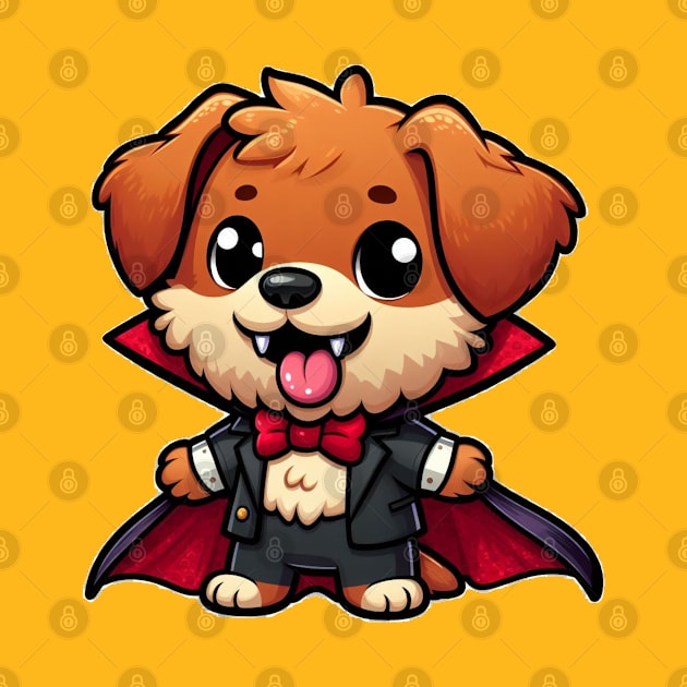 Cute Vampire Halloween Dog by The Artful Barker