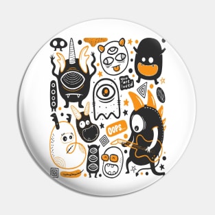 funny monsters doodles Pin