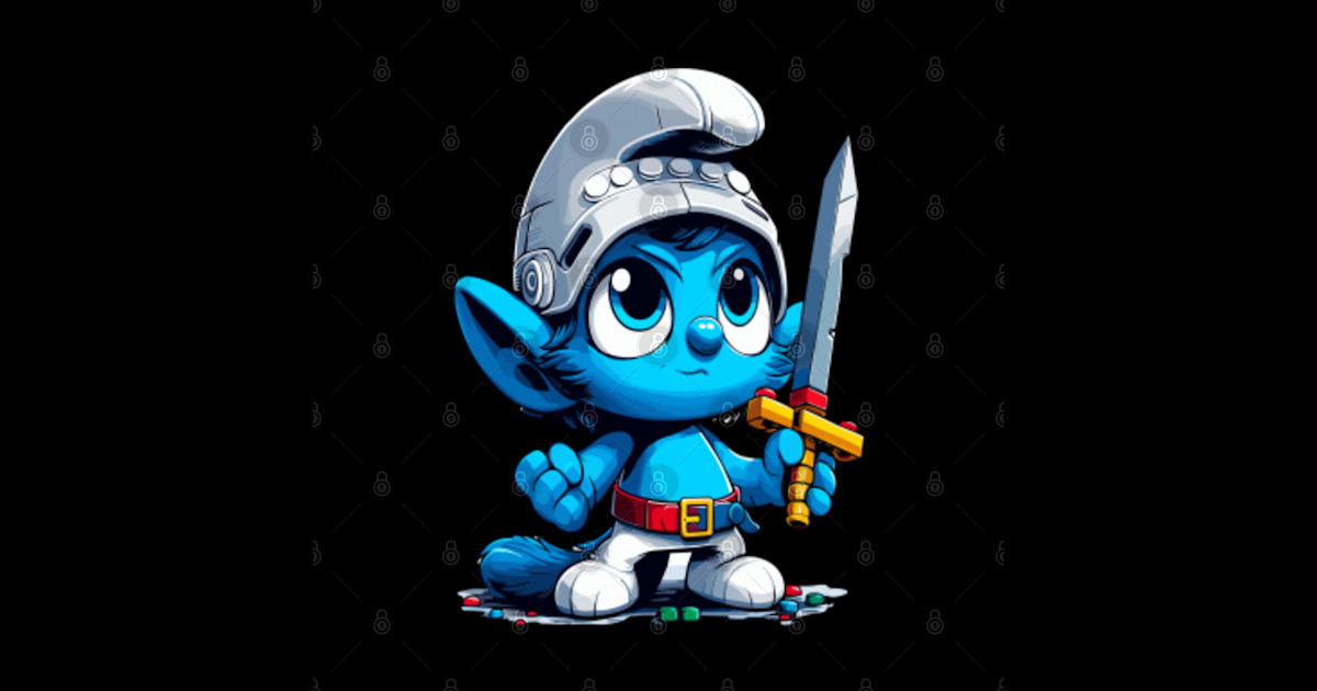 Lego Smurf Cat: The Purrfect Defender! - Lego Smurf Cat - Sticker ...