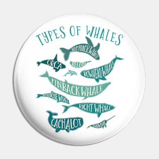 Vintage Whale Lover Design Pin